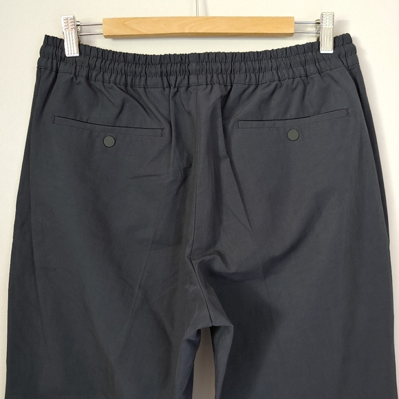 NWT Sandro Smart Cotton Linen Trousers Size US 34 EU 42 Navy Blue - Picture 11 of 15